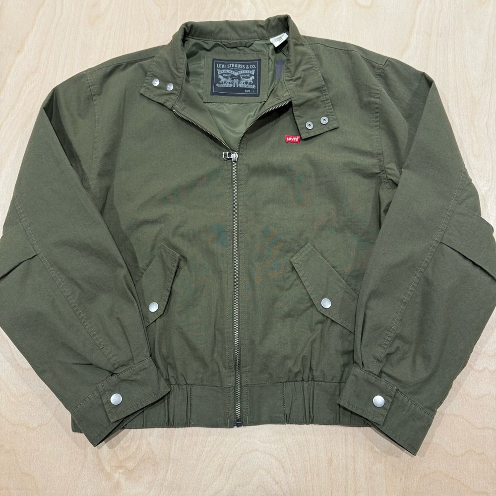 Levi's Harrington Jacket Olive Green Bomber Full Zip Mens Small NWT $128